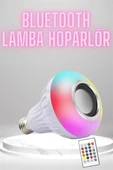 Bluetooth Hoparlör Akıllı Rgb Led Işık Renk Değiştirme Ses Bombası Ampül Görünümlü - 2