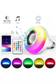 Bluetooth Hoparlör Akıllı Rgb Led Işık Renk Değiştirme Ses Bombası Ampül Görünümlü - 1