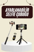 Cep Telefonu Tripod Standı Manyetik Selfie Sopa Bluetooth Uzaktan Kumandalı - 2