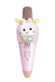 KIDMIC03 Tavşan Figürlü Şarjlı BT Karaoke Mikrofon ve Hoparlör 5W Kablosuz Mikrofon - 2