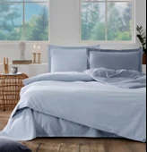 Özdilek Tek Kişilik Ranforce Nevresim Takımı Buz Mavisi Marina - 1