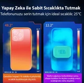 MEMO CX12 Yarı İletken Telefon Soğutucu Fan 2000mAh Manyetik Bağlantı Dijital Ekran RGB Işıklı thumbnail 4