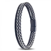 FM Siyah Beyaz Renk Çoklu Deri Bileklik 31833B5D7 thumbnail 1