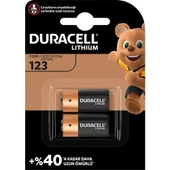 Duracell 123A 3 Volt Lityum Pil 2 Adet - 1
