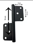 Ennalbur 12 cm Siyah Yönsüz Cerman Menteşe - 1