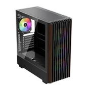 1ST PLAYER WD5 SİYAH 750W 80+ SILVER ATX 3.1 ARGB 4X12CM FAN TEMPERLİ CAM USB 3.0 ATX KASA - 2