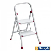 Saraylı Pratik Metal Merdiven Beyaz 2 Basamaklı - 1