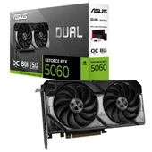 ASUS GEFORCE DUAL-RTX5060-O8G 8GB GDDR7 128BIT 1XHDMI 3XDP EKRAN KARTI thumbnail 1