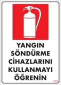 Yangın Söndürme Tüpü Uyarı Levhası 25x35 KOD:859 - 1