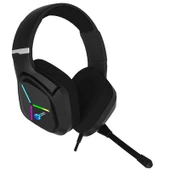 LENOVO LECOO RGB Aydınlatmalı Gaming Kulaklık Usb+3.5mm Jacklı Kulaküstü Siyah/Kırmızı HT406 - 1