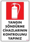 Yangın Söndürme Tüpü Uyarı Levhası 25x35 KOD:860 - 1
