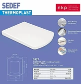 Kare Sedef Klozet Kapağı Beyaz Yavaş Kapanan - 1