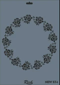 Rich New Seri N-574 Stencil 35x25 cm - 1