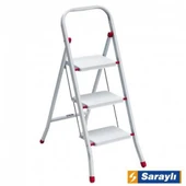 Saraylı Pratik Metal Merdiven Beyaz 3 Basamaklı - 1