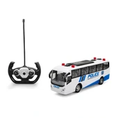 Eğitici Oyuncak Uzaktan Kumandalı Işıklı Polis Otobüsü 30 cm - 1