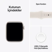 Apple Watch SE 3 GPS 44mm Yıldız Işığı Alüminyum Kasa ve Yıldız Işığı Spor Kordon - M/L - 5
