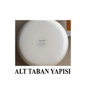 Schafer Ceramoni Seramik Tava 24 Cm Cam Kapaklı – Krem - 5