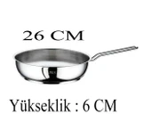 Oms Çelik Tava 26x6 CM Silikonlu Cam Kapaklı - Mavi - 3