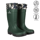 Konçlu PU Uzun Avcı Çizmesi - Su Geçirmez - Kaymaz Taban - Thermoking - Balıkçı Çiftçi Çizme thumbnail 1