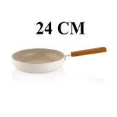 Schafer Ceramoni Seramik Tava 24 Cm Cam Kapaklı – Krem - 4