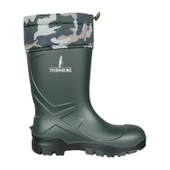 Konçlu PU Kısa Avcı Çizmesi - Su Geçirmez - Kaymaz Taban - Thermoking - Balıkçı Çiftçi Çizme thumbnail 2