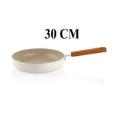 Schafer Ceramoni Seramik Tava 30 Cm Cam Kapaklı-Krem - 2
