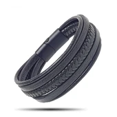 Siyah Çoklu Deri Bileklik 31833B2D2 thumbnail 1