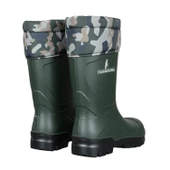 Konçlu PU Kısa Avcı Çizmesi - Su Geçirmez - Kaymaz Taban - Thermoking - Balıkçı Çiftçi Çizme thumbnail 4