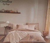 Özdilek Pikeli Nevresim Takımı Çift Kişilik Corallino Bej - 1