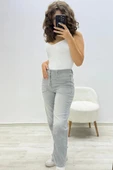 Basic Günlük Gri Jean Pantolon - 4