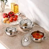 Emsan Cemre İndüksiyon Tabanlı 6 Parça Çelik Sahan Seti thumbnail 2