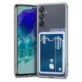 Samsung Galaxy A17 Kılıf Cardy Şeffaf Kartlık Cepli Kapak - 1