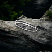 Spiral Çelik Zincir Ve Deri Bileklik 3183BLK1001 thumbnail 2