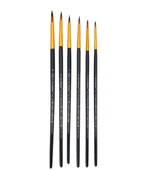 Samur 6'lı 123 Sentetik Akrilik ve Sulu Boya Fırça Seti tezhip ve minyatür thumbnail 3