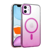 iPhone 11 Kılıf Glossy Magsafe Simli Sert Kapak - 8