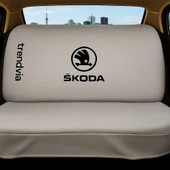 Skoda Gri Renk Ön Arka Koltuk Kılıfı Penye Servis Tipi Araba Koltuk Koruyucu - 2