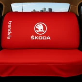 Skoda Kırmızı Renk Ön Arka Koltuk Kılıfı Penye Servis Tipi Araba Koltuk Koruyucu - 2