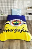 Taç Fenerbahçe Sarı Lacivert Lisanslı Tek Kişilik Battaniye thumbnail 1