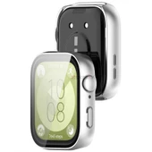 Huawei Watch Fit 3 Uyumlu Güçlendirilmiş 360 Kasa ve Ekran Koruyucu  Gümüş thumbnail 2