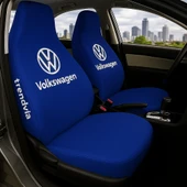 Volkswagen Mavi Renk Ön Arka Koltuk Kılıfı Penye Servis Tipi Araba Koltuk Koruyucu - 1