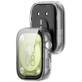 Huawei Watch Fit 3 Uyumlu Güçlendirilmiş 360 Kasa ve Ekran Koruyucu  Şeffaf thumbnail 2