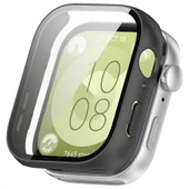 Huawei Watch Fit 3 Uyumlu Güçlendirilmiş 360 Kasa ve Ekran Koruyucu  Siyah - 1