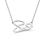 Kalbimdeki İsim Gümüş Kolye thumbnail 1