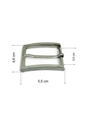 Kemer Tokası 3,5 cm Nikel Renk 1 Adet (Leathercraft, Deri Hobi) thumbnail 3