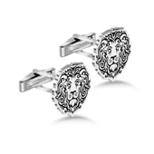 İhtişamlı Aslan Gümüş Kol Düğmeleri thumbnail 1