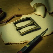 Kemer Tokası 3,5 cm Antik Renk 1 Adet (Leathercraft, Deri Hobi) - 1