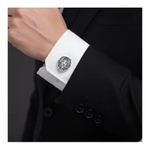 İhtişamlı Aslan Gümüş Kol Düğmeleri thumbnail 2