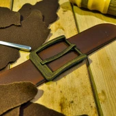Kemer Tokası 3,5 cm Antik Renk 1 Adet (Leathercraft, Deri Hobi) - 1