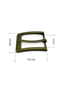 Kemer Tokası 3,5 cm Antik Renk 1 Adet (Leathercraft, Deri Hobi) - 3