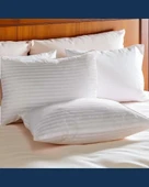 Solivane Otel Tipi Lüks Yastık Kılıfı | 83 Tel Pamuk Saten Çizgili Kumaş | Queen Size 60x80 - 4